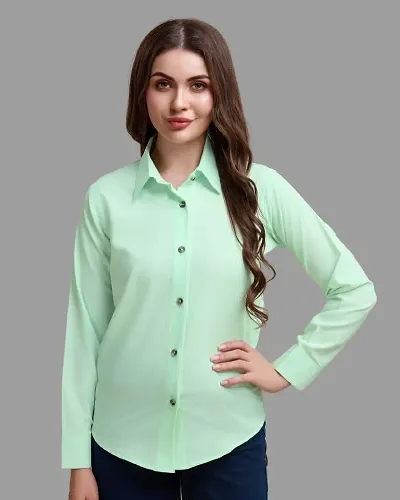 Elegant Polycotton Solid Shirt For Women