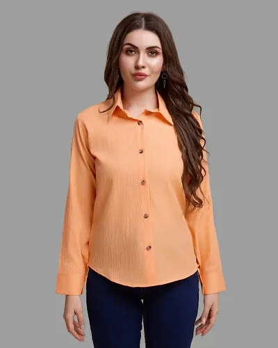 Elegant Polycotton Self Design Shirt For Women