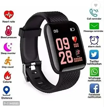 ID116 Bluetooth Smart Fitness Band Watch with Heart Rate Activity Tracker, Step and Calorie Counter, Blood Pressure, OLED Touchscreen for Men/Women-thumb0