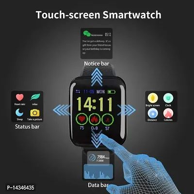 Smart Watch ID 116 Smartwatch Wireless Fitness Band for Boys, Girls, Men, Women  Kids | Sports Gym Watch for All Smart Phones I Heart Rate and BP Monitor