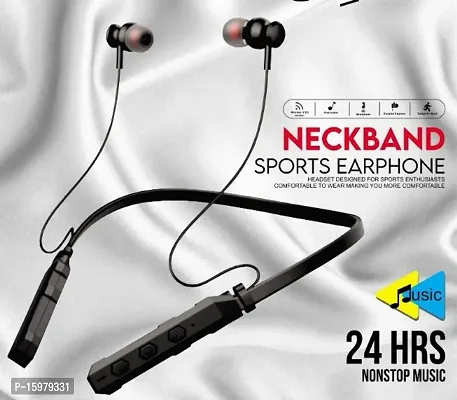 KS-Ghoomer Neckband Trendy Wireless Headphone with 24Hrs Music Play Time