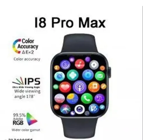 New Edition i8Pro Max Smart watch All in One Series 7 Smart Watch with Fitness Tracker Heart Monitor, bluetooth calling, sports etc for both Men and Women- Assorted