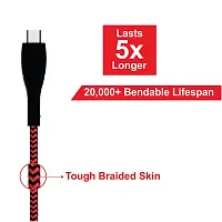 UTRAX Micro USB Cable 1 m 36W/3.0AMP Fast Charging Nylon Braided with 20000+ Bending Life Span-thumb1