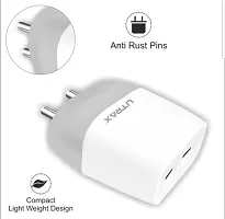 UTRAX 12 W 3 A Multi-pin Wall Charger for Mobile with Detachable Cable  (Grey, Cable Included)-thumb2