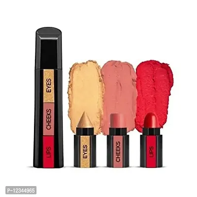 Face - 3 in 1 Makeup Stick With Eye Shadow, Blush  Lipstick