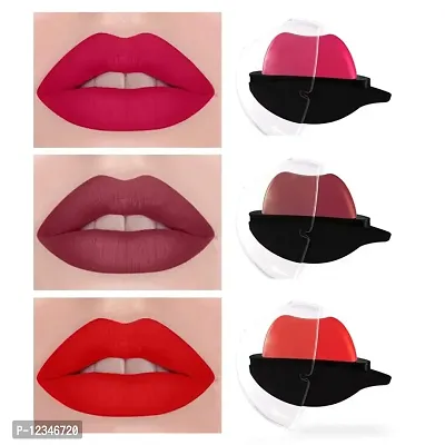 Good Choice India Apple Design Moisturizing Matte Lipstick, Pack of 3, 20g Each, (3Pc) ( Color May be vary )