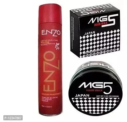 Enzo Hair Holding Styling Spray with M_G5 Hair styling Gel