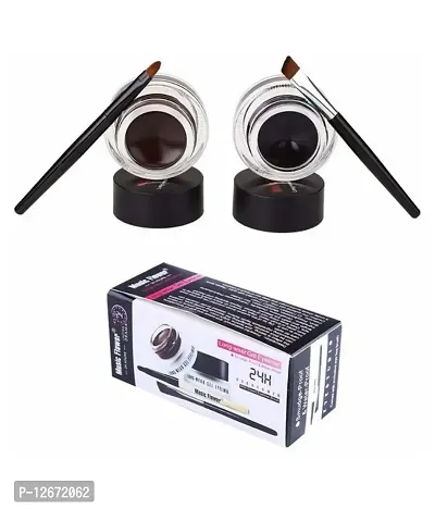 Music Flower 2in1 Water Proof Smudge Proof Long Lasting 24H Gel Eye Liner Black And Brown-thumb0