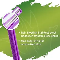 Disposable Hair Removal Razor for Women - 5 Razors | with Aloe Boost for Arms, Legs and Bikini Line - 2 Blade Shaving Women Razor-thumb1