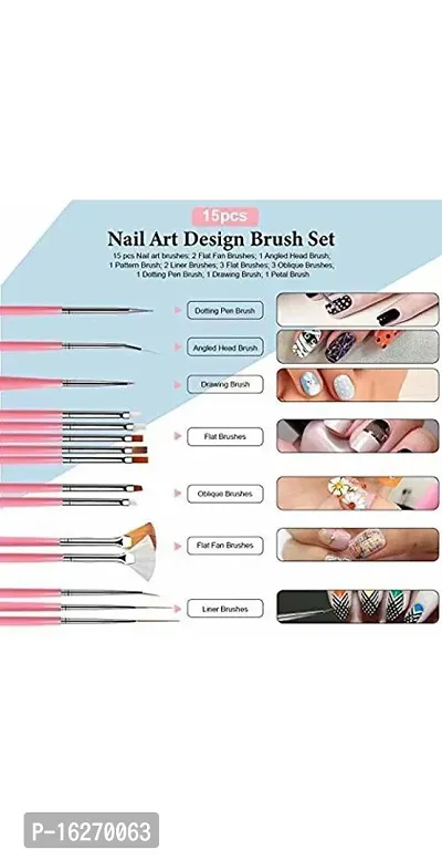 48 Bottles 3d Nail Art Glitter Sequins Set, with 15Pcs Nail Art Brush Decoration Tool  (Multicolour), (A perfect nail art)-thumb3