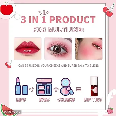 Liquid High-Glossy Lip and Cheek Tint with Watermelon, Strawberry, Tomato Extracts-thumb3