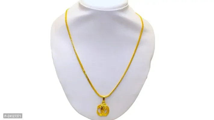 Gold Plated Chain Pendant Set-thumb0