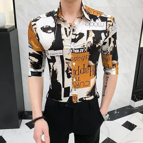 Trendy Printed Party Wear Half Sleeve Shirts