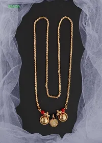 Shimmering Golden Brass Mangalsutras For Women-thumb1