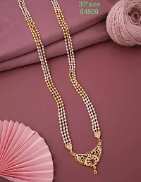 Shimmering Golden Brass Mangalsutras For Women-thumb1