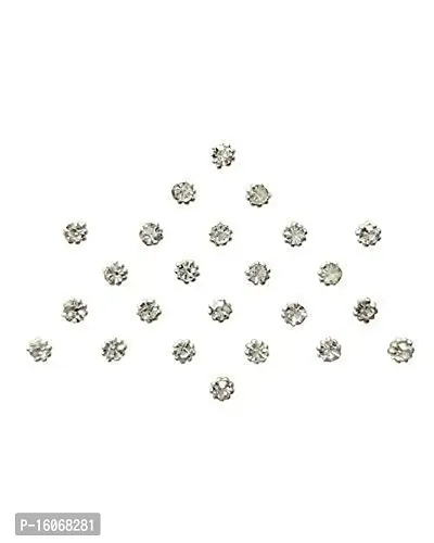 MADHAV ENTERPRISES Diamond Collection Small Stone Silver Bindi-thumb2