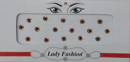 Parveen Enterprises Rohtak Parveen Enterprises-Fancy Mix Size Maroon Colour Bindi With Golden Stones Set of 3 Packs-thumb1