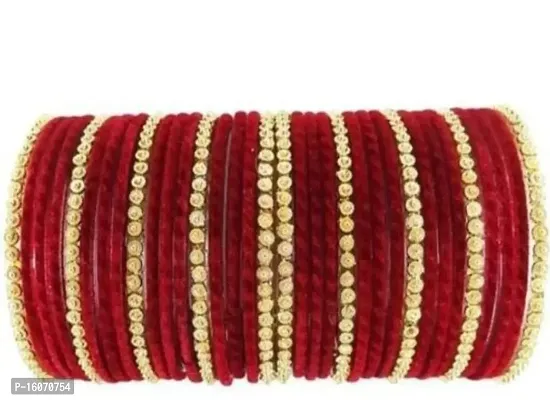 A R Bangles Plain/Simple Glass Bangle Pack of 24 with variation of colours suitable for all occasion Latest Traditional Kaach Chudi (Maroon, 2.8)