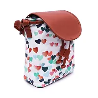 MARISSA Casual, Stylish, Latest Synthetic Sling Bags for Girls  Women, Best for College, Office, Outing and for Daily Travel available in White Heart Color.-thumb1