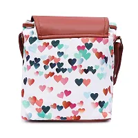 MARISSA Casual, Stylish, Latest Synthetic Sling Bags for Girls  Women, Best for College, Office, Outing and for Daily Travel available in White Heart Color.-thumb2