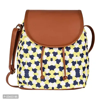 MARISSA PRINTED FOOTBALL CANVAS SLING BAG