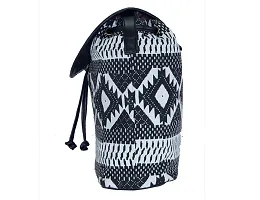 MARISSA Printed canvas sling bag available in Black-white Color.-thumb2