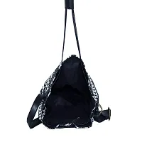 MARISSA Printed canvas sling bag available in Black-white Color.-thumb4