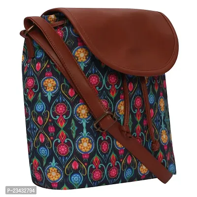 MARISSA PRINTED CANDLE CANVAS SLING BAG MULTI COLOUR-thumb2