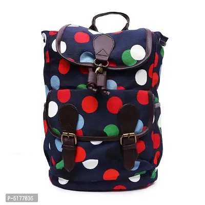 PRINTED CANVAS BACKPACK FOR GIRLS AND WOMEN