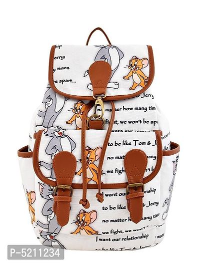 MARISSA PRINTED CANVAS BACKPACK FOR GIRLS AND WOMEN