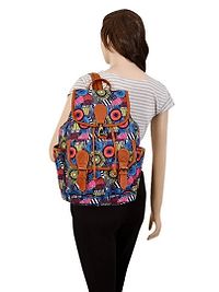 MARISSA PRINTED CANVAS BACKPACK FOR GIRLS AND WOMEN-thumb4