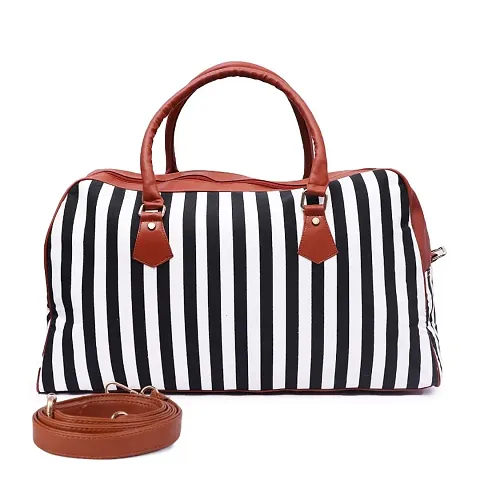 Stylish Striped Canvas Duffle Bags For Men & Women