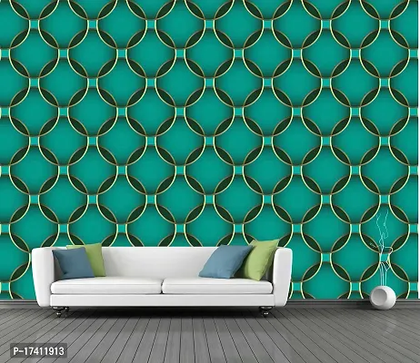 CABANA HOMES Wall Stickers DIY Decal 3D Wallpaper for Walls (45 x 125 cm, 2 Rolls) (12 sq. ft) Decorative Self Adhesive Bedroom, Living Room, Lobby, Tiles, Wardrobe, Green-thumb3