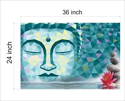 CABANA HOMES Wall Stickers DIY Buddha Wallpaper for Home Decor (36x24 inch) Decorative Self Adhesive Decals Living Room Drawing Room Bedroom Office Resturant, Blue-thumb2