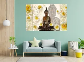 CABANA HOMES Wall Stickers DIY Buddha Wallpaper for Home Decor (36x24 inch) Decorative Self Adhesive Decals Living Room Bedroom Office, Beige-thumb3