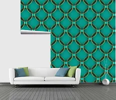 CABANA HOMES Wall Stickers DIY Decal 3D Wallpaper for Walls (45 x 125 cm, 2 Rolls) (12 sq. ft) Decorative Self Adhesive Bedroom, Living Room, Lobby, Tiles, Wardrobe, Green-thumb1