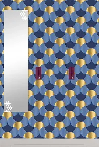 CABANA HOMES Wall Stickers Botanical DIY Wallpaper for Home Decor (45 x 125 cm, 2 Rolls) (12 sq. ft) Decorative Self Adhesive Furniture, Wardrobe, Door, Almirah, Table Top, Blue Waves-thumb4