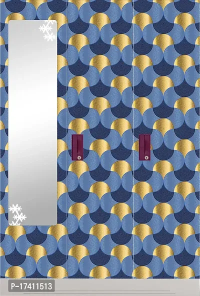 CABANA HOMES Wall Stickers Botanical DIY Wallpaper for Home Decor (45 x 125 cm, 2 Rolls) (12 sq. ft) Decorative Self Adhesive Furniture, Wardrobe, Door, Almirah, Table Top, Blue Waves-thumb5