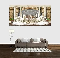 CABANA HOMES Horse Wall Stickers DIY Wallpaper (48x24 inch) 3D Self Adhesive, Living Room, Bedroom, Sofa Background,Office,Resturant-thumb3