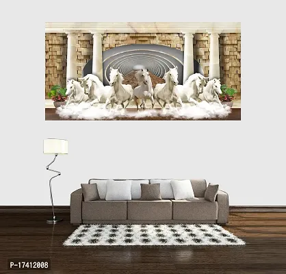 CABANA HOMES Horse Wall Stickers DIY Wallpaper (48x24 inch) 3D Self Adhesive, Living Room, Bedroom, Sofa Background,Office,Resturant-thumb4