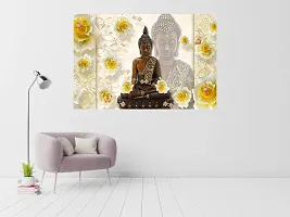 CABANA HOMES Wall Stickers DIY Buddha Wallpaper for Home Decor (36x24 inch) Decorative Self Adhesive Decals Living Room Bedroom Office, Beige-thumb1