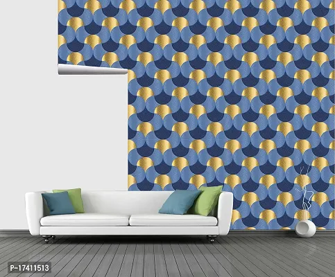CABANA HOMES Wall Stickers Botanical DIY Wallpaper for Home Decor (45 x 125 cm, 2 Rolls) (12 sq. ft) Decorative Self Adhesive Furniture, Wardrobe, Door, Almirah, Table Top, Blue Waves-thumb3