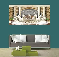 CABANA HOMES Horse Wall Stickers DIY Wallpaper (48x24 inch) 3D Self Adhesive, Living Room, Bedroom, Sofa Background,Office,Resturant-thumb1