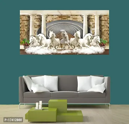 CABANA HOMES Horse Wall Stickers DIY Wallpaper (48x24 inch) 3D Self Adhesive, Living Room, Bedroom, Sofa Background,Office,Resturant-thumb2