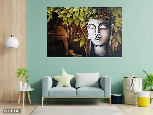 CABANA HOMES Wall Stickers DIY Buddha Wallpaper for Resturant (36x24 inch) Decorative Self Adhesive Decals Home D?cor Living Room Bedroom Office, Multicolour-thumb4