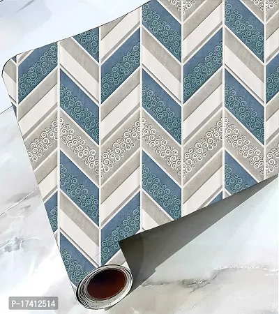 CABANA HOMES Wall Stickers Zig Zag DIY Wallpaper for Home Decor (45 x 125 cm, 2 Rolls) (12 sq. ft) Decorative Self Adhesive Living Room Decal Bedroom, Grey