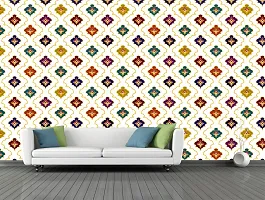 Cabana Homes Wall Stickers DIY Damask Wallpaper for Bedroom (45cm x 125cm, 2 Rolls) (12 sq. ft) Self Adhesive Decals Home Decor Living Room Haal, Light Yellow-thumb1