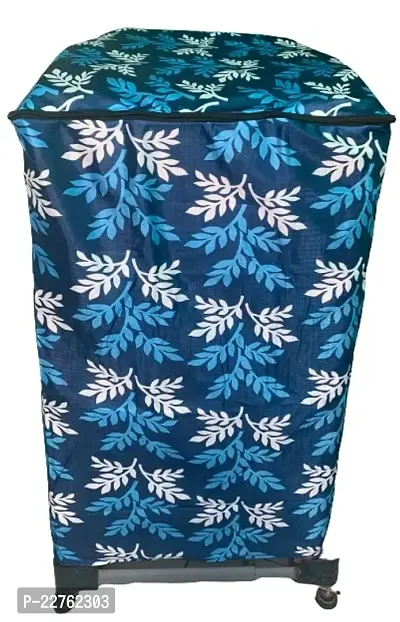 Dustproof and Washable Top Load Washing Machine Cover (BLUE LEAF)