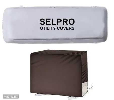 SELPRO Waterproof, Dustproof and Washable Split Ac Cover Set for Indoor and outdoor Unit -1.5 ton Capacity