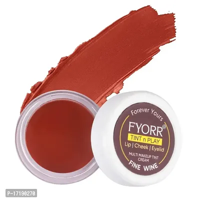 FYORR Premium Lips Cheeks Eyes Tint N Play For Natural Attractive Glow of Lipstick Blush Eyeshadow Combo Packs) (7g Each (Fine Wine) (You Complete Me)-thumb4